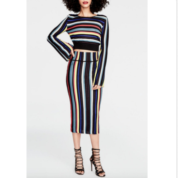 RACHEL Rachel Roy Dresses & Skirts - Pencil Skirt w/Crop Top Multi Color W/Shimmer